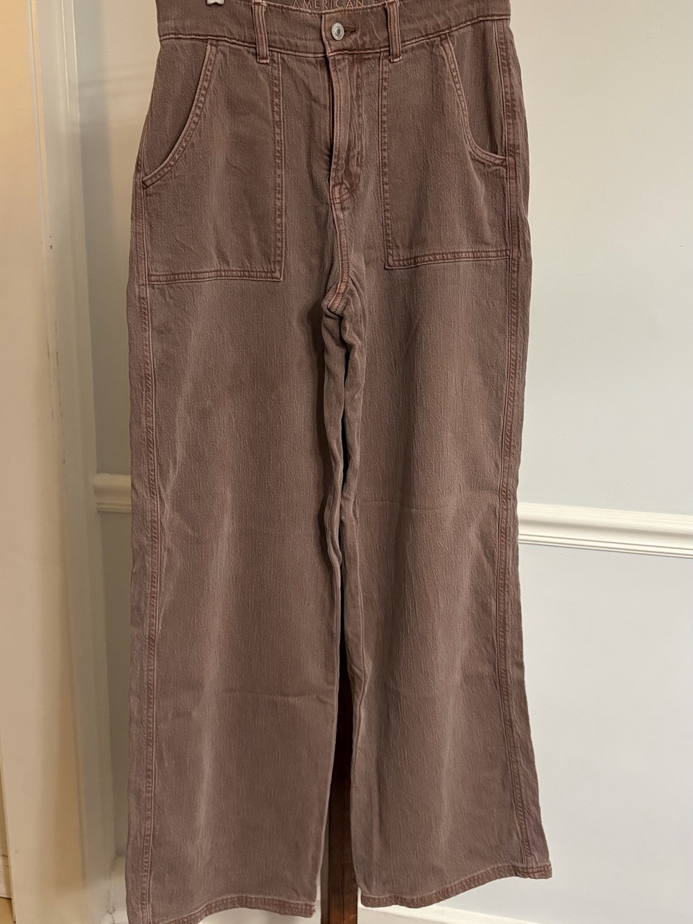 Women’s American Eagle Brown Wide-Leg Utility Pants